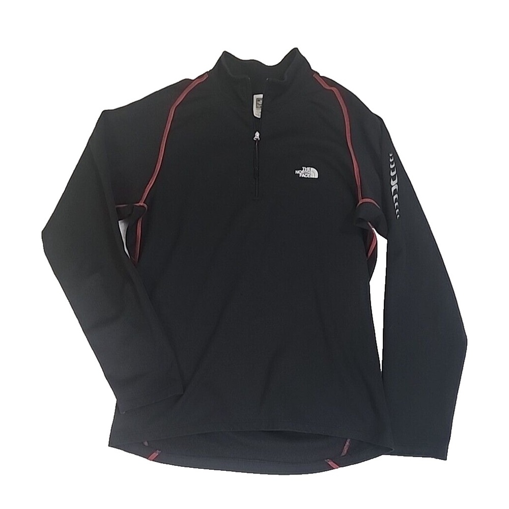 North Face. Flight Series 1/4 Zip. Black/Red/Silver. Size medium.